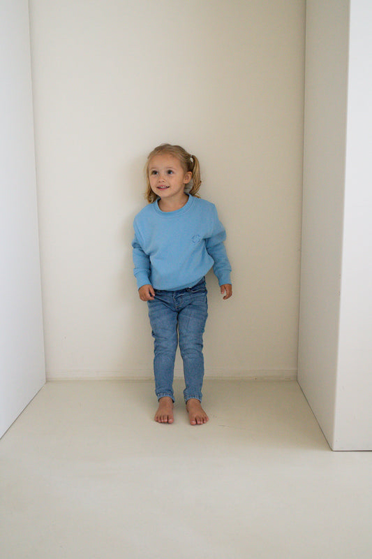 Klavertje Sweater - Kids Blue