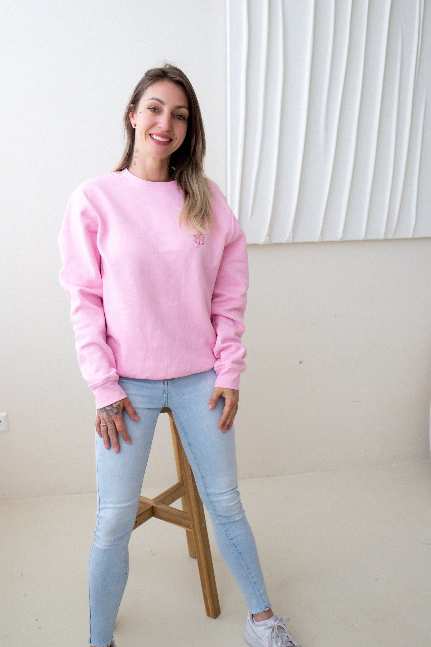 Klavertje - Roze Sweater
