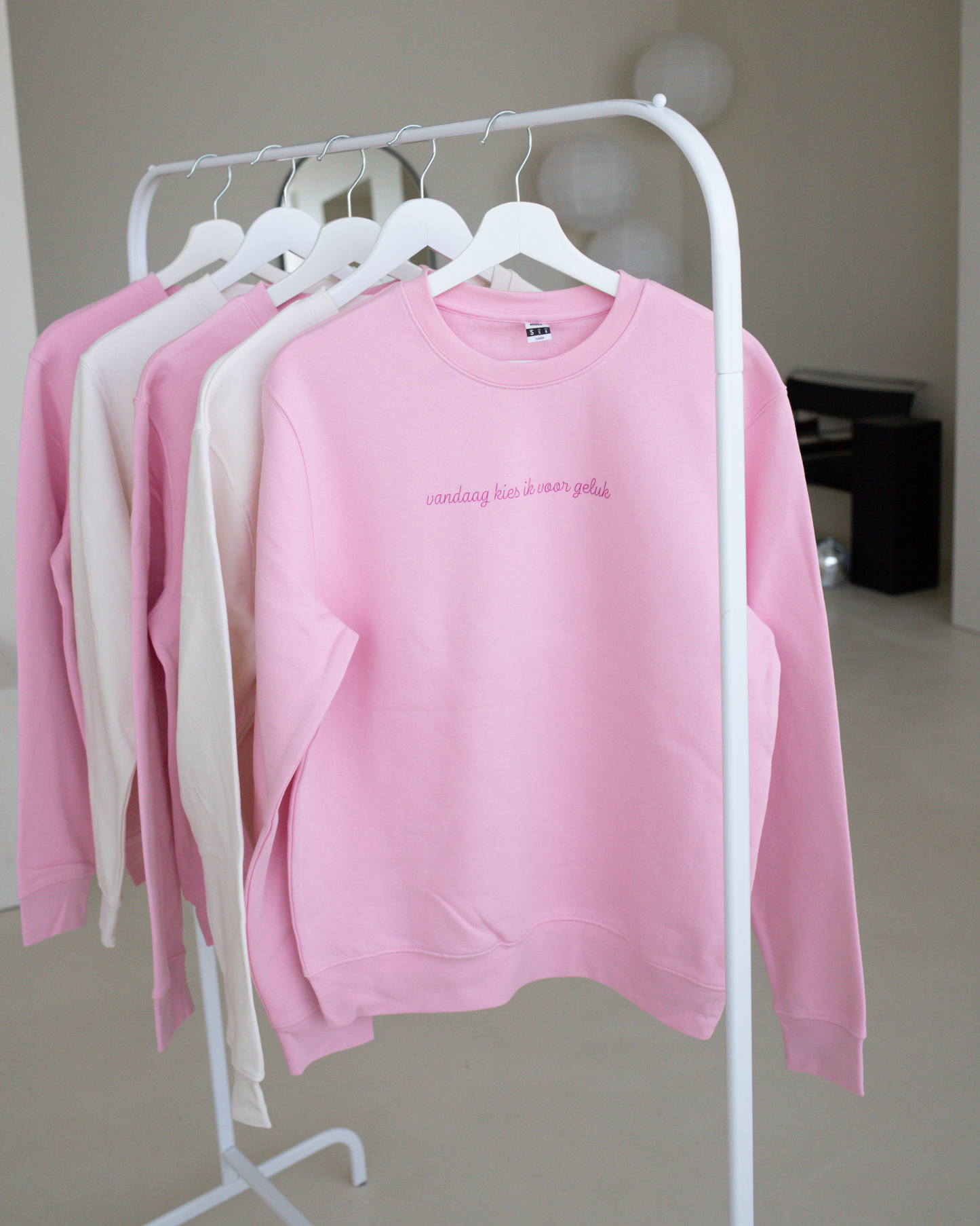Vandaag kies ik voor geluk - Roze Sweater