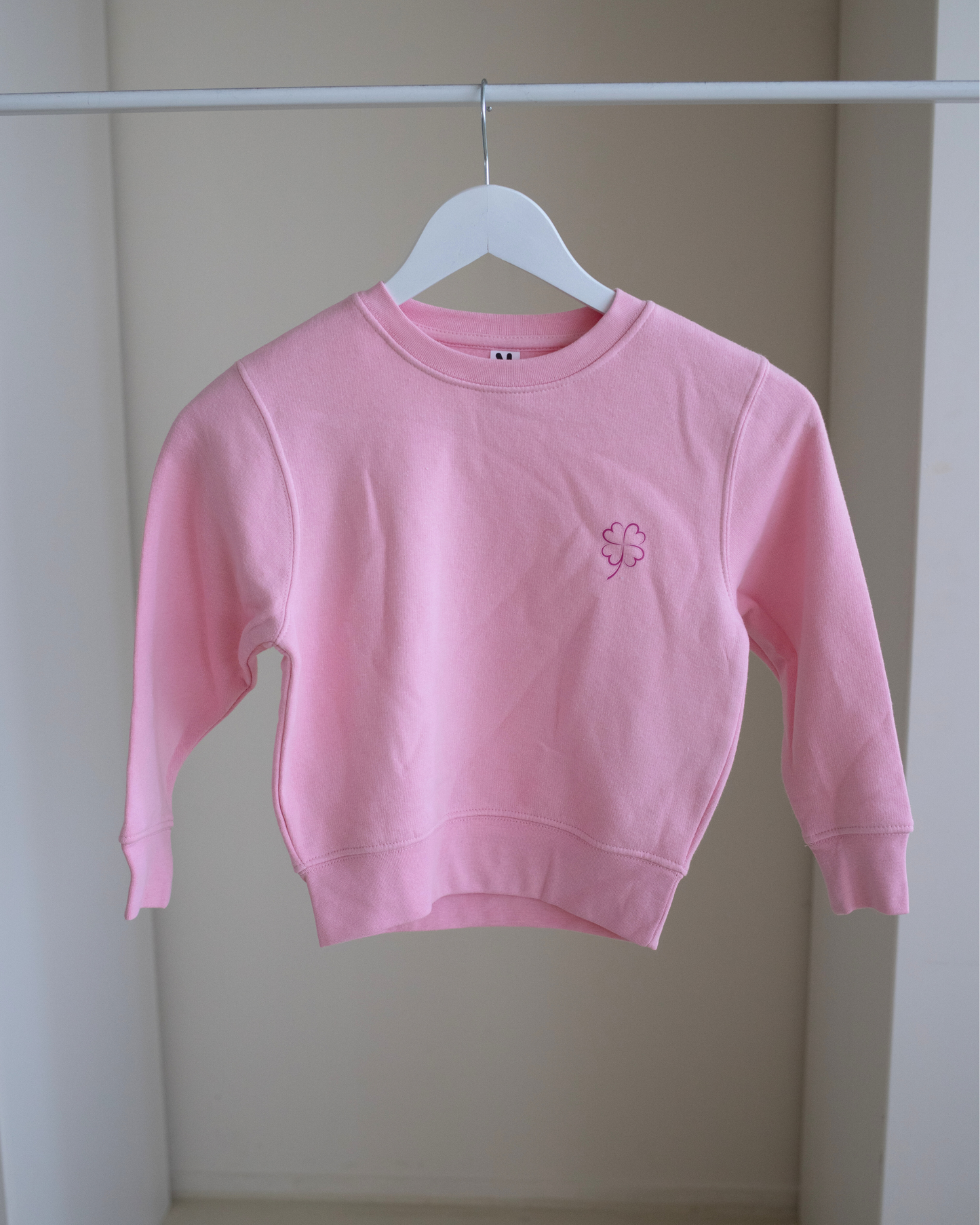 Klavertje Sweater - Kids roze