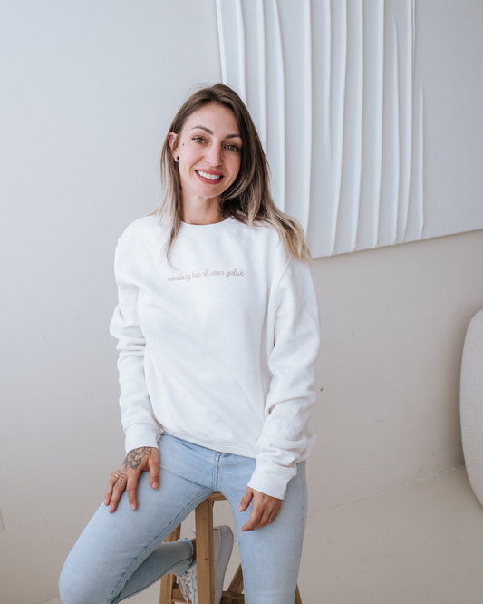 Vandaag kies ik voor geluk - Beige Sweater